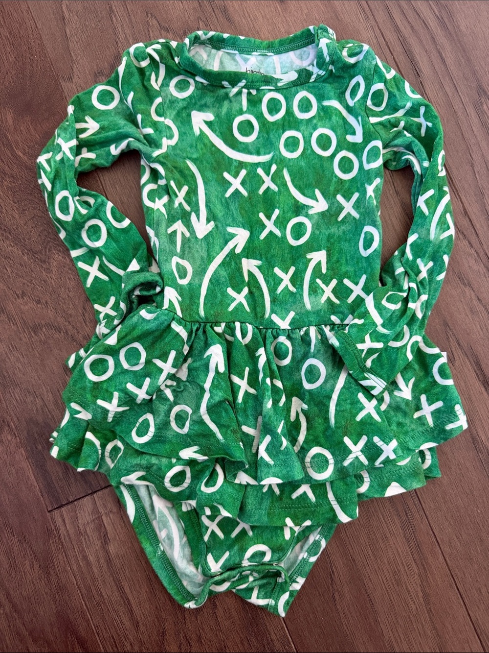 Birdie Bean bamboo football Green Playbook One-Piece Dress